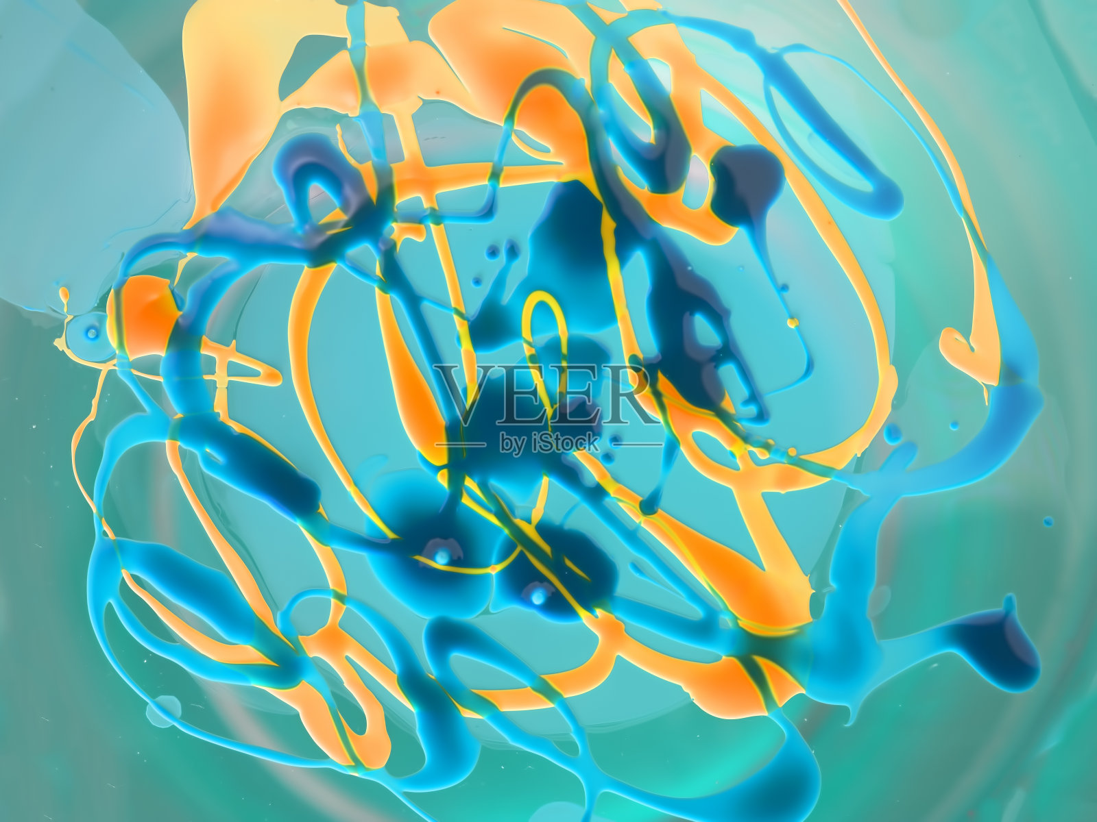 幻想抽象背景的一种混合颜色的颜料插画图片素材