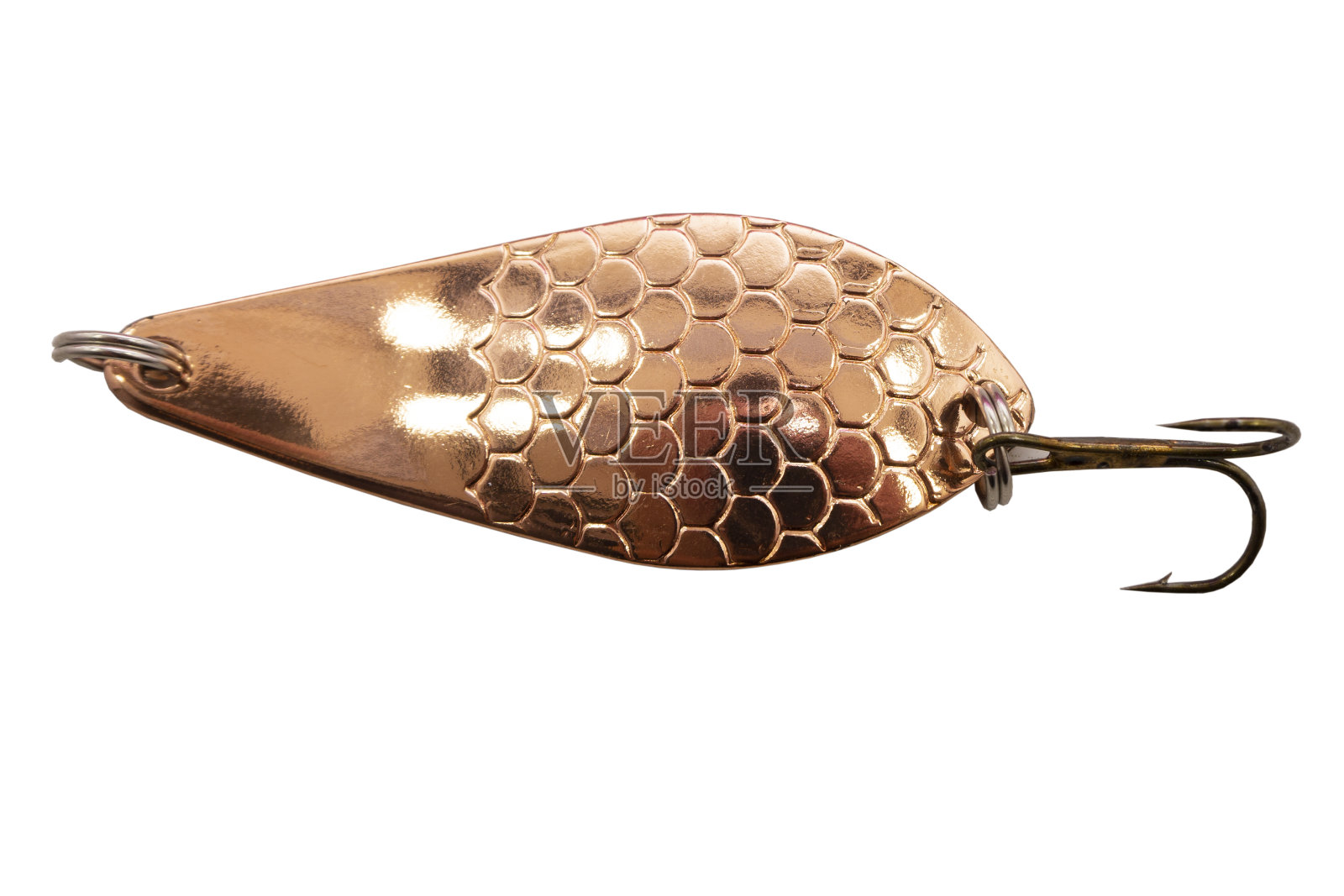 彩色勺饵和摆动钓鱼是在一个钓鱼箱在一个木制的背景照片摄影图片