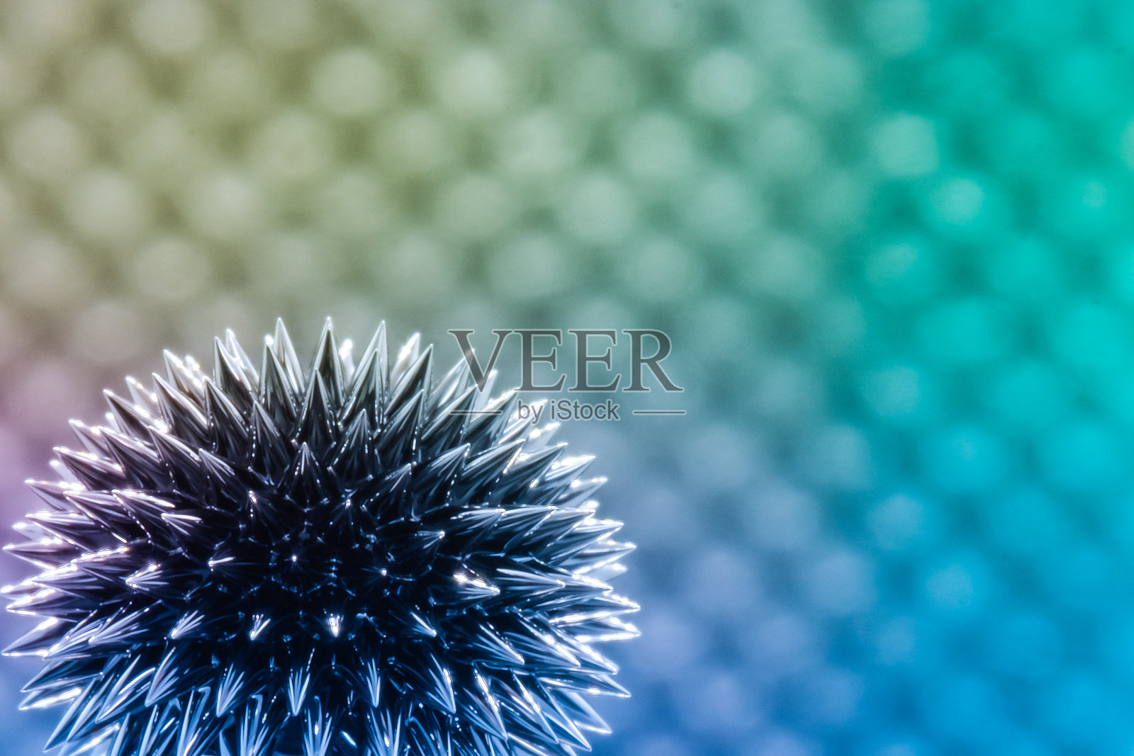 液态铁观测到的磁场照片摄影图片