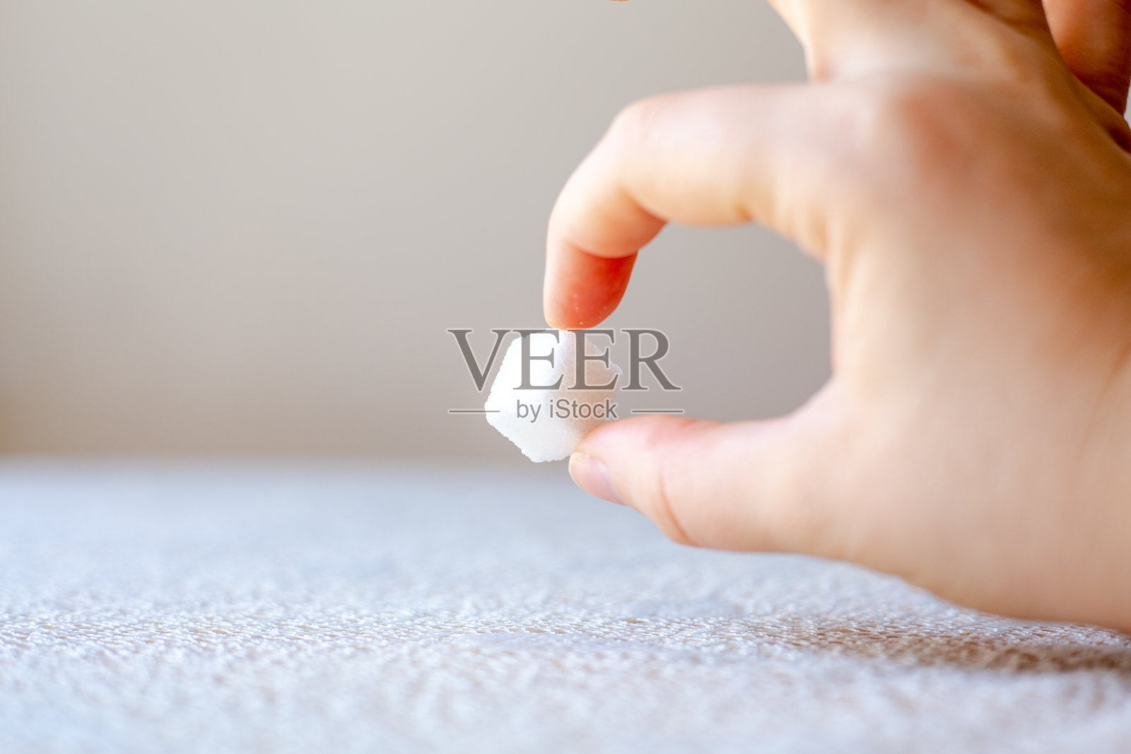 拿着方糖照片摄影图片