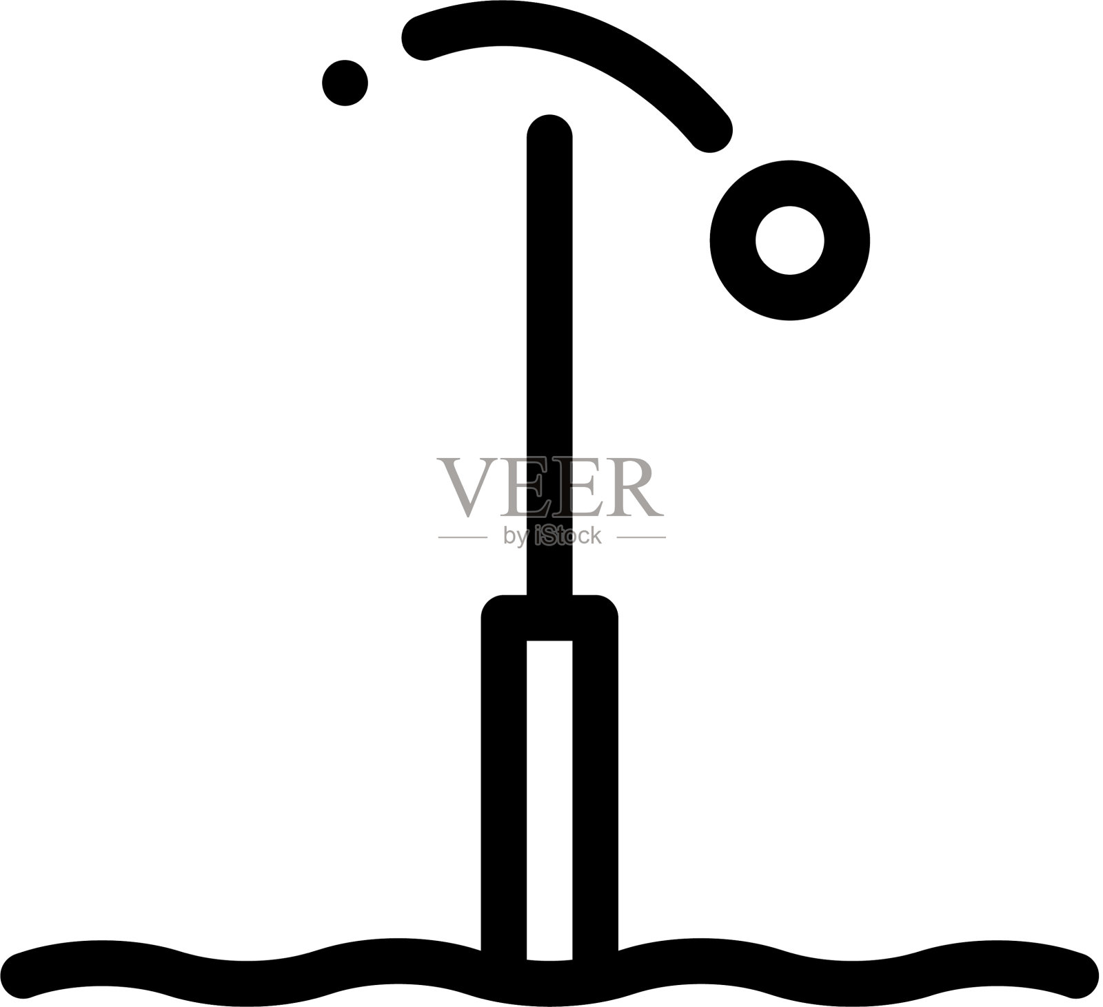 球飞过球场图标轮廓图标素材