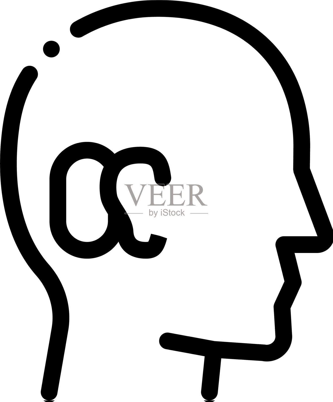 人耳图标轮廓设计元素图片