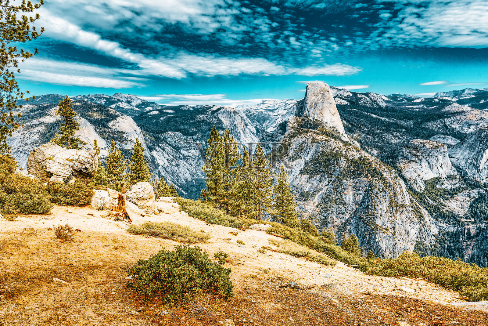 壮丽的美国国家自然公园-约塞米蒂。照片摄影图片