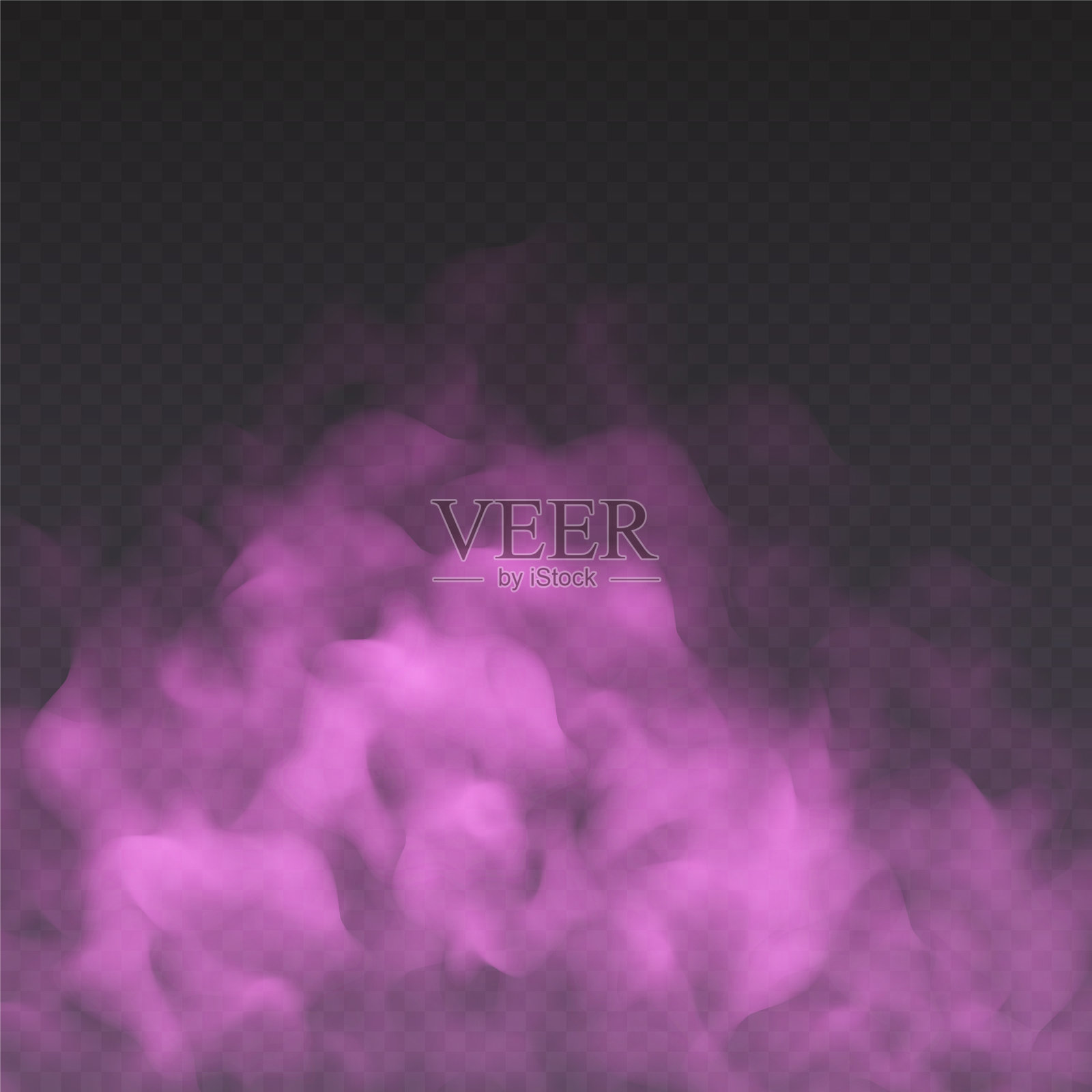 粉红色的雾或烟云孤立上透明插画图片素材