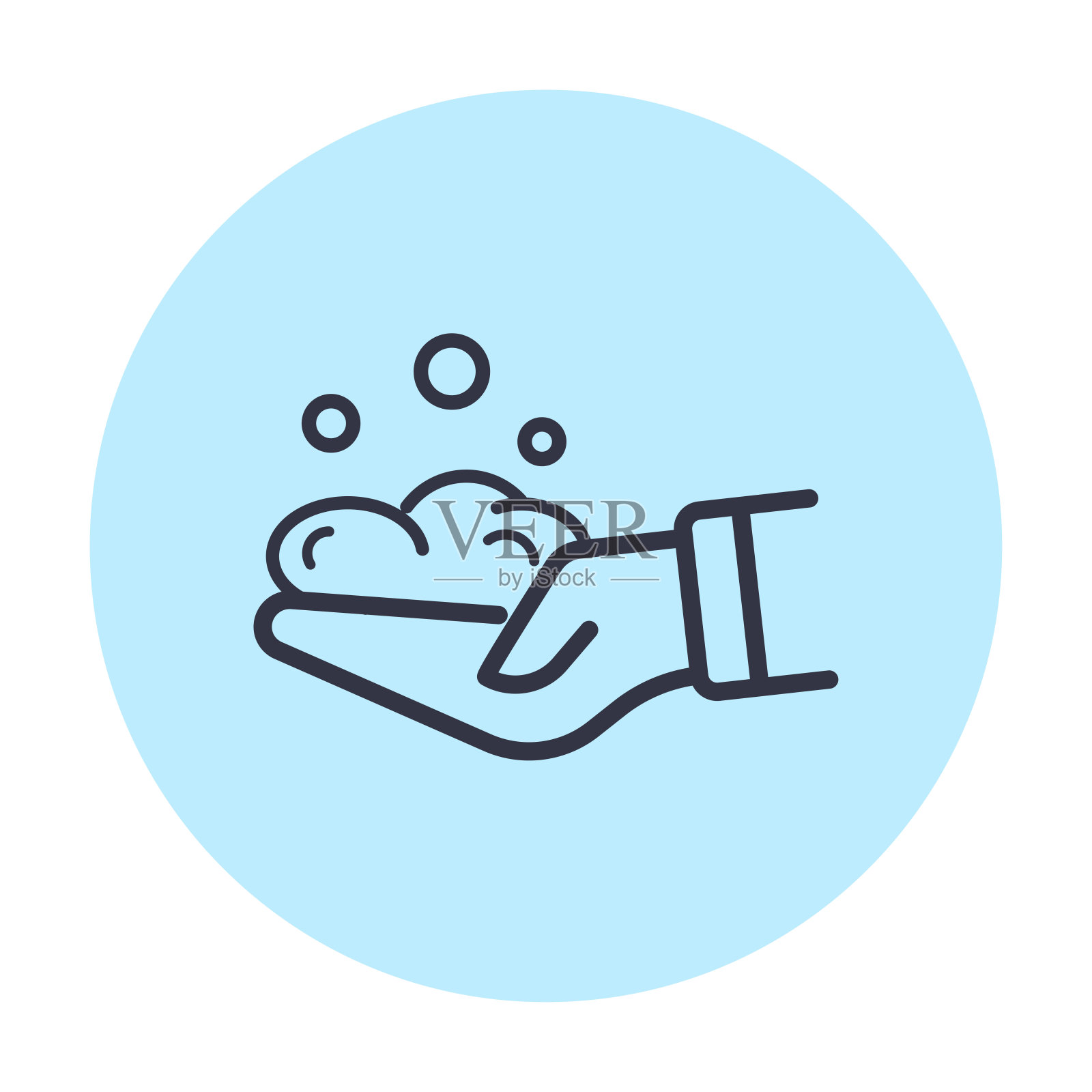 矢量图形。
用肥皂洗手。插画图片素材