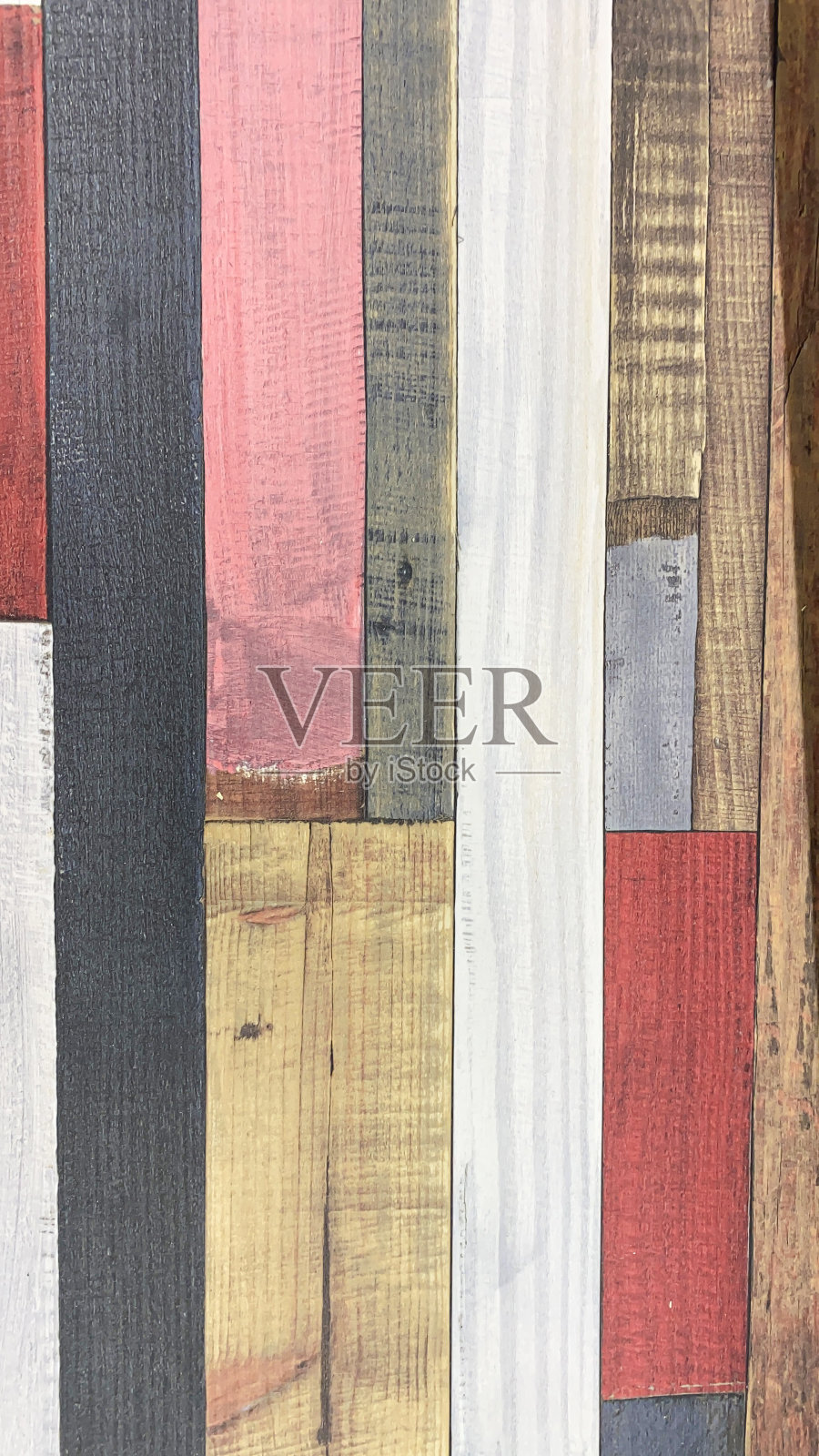 复古的多色木质纹理，复古的颜色上颚木墙为背景和旗帜，选择性的焦点照片摄影图片