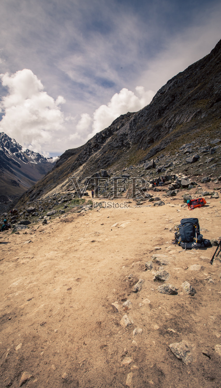 安第斯山脉的徒步旅行路线照片摄影图片