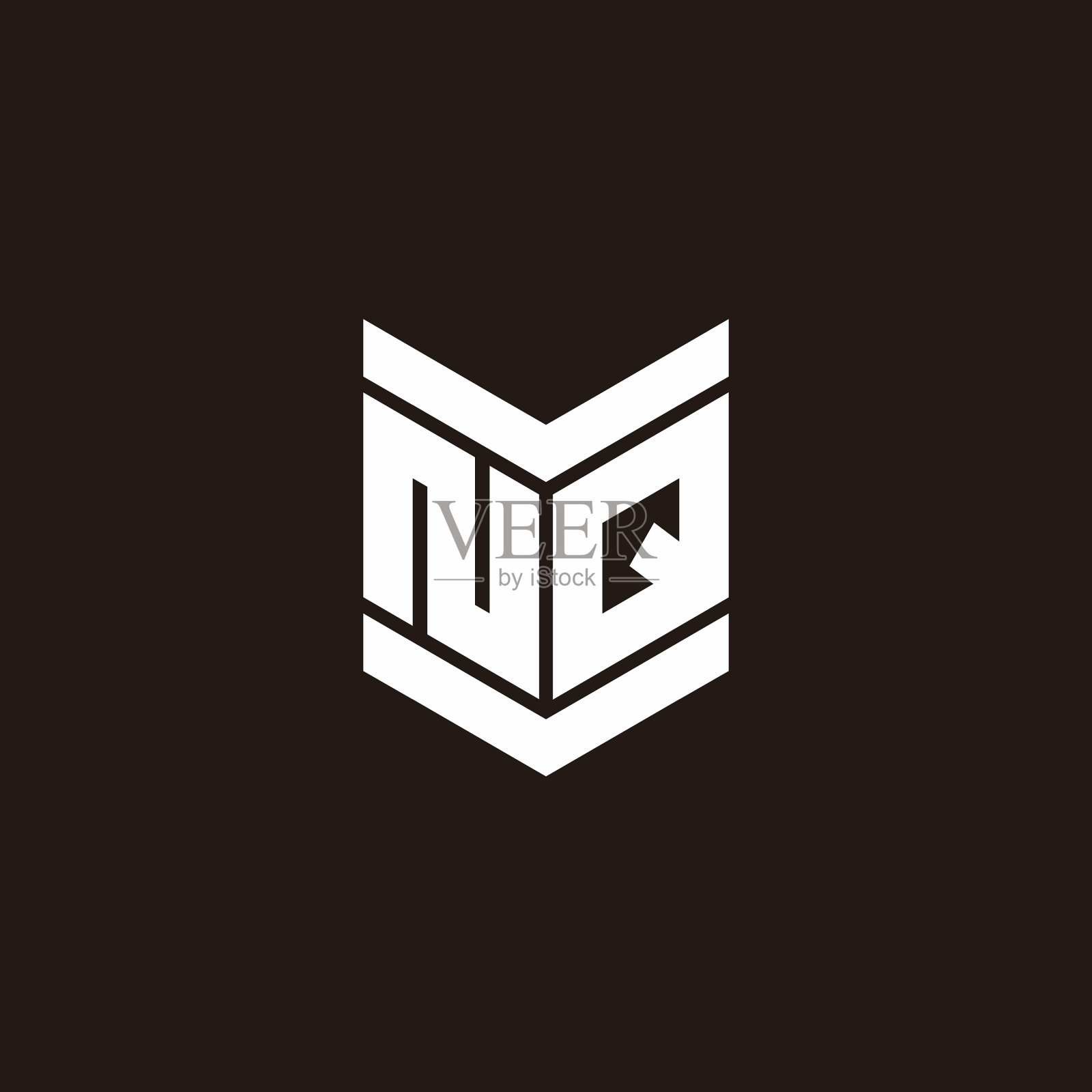 标志字母字母组合与会徽风格插画图片素材