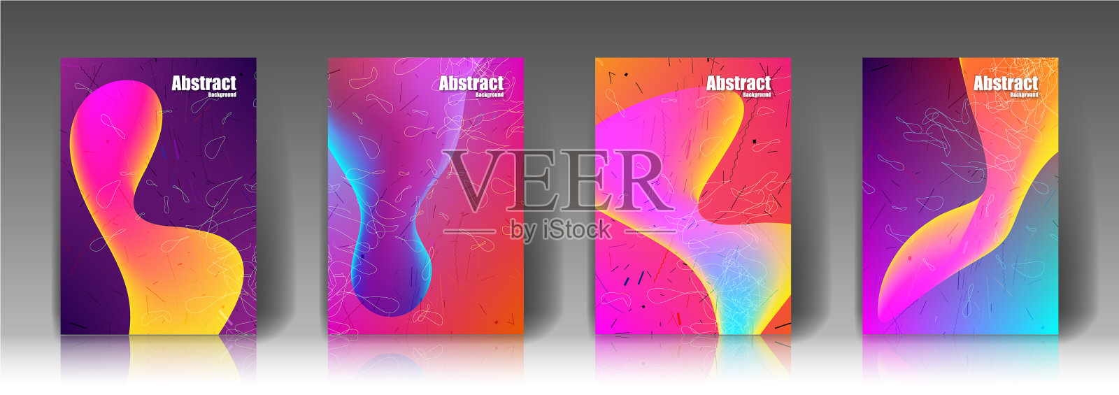 摘要凹四盖设计模板素材