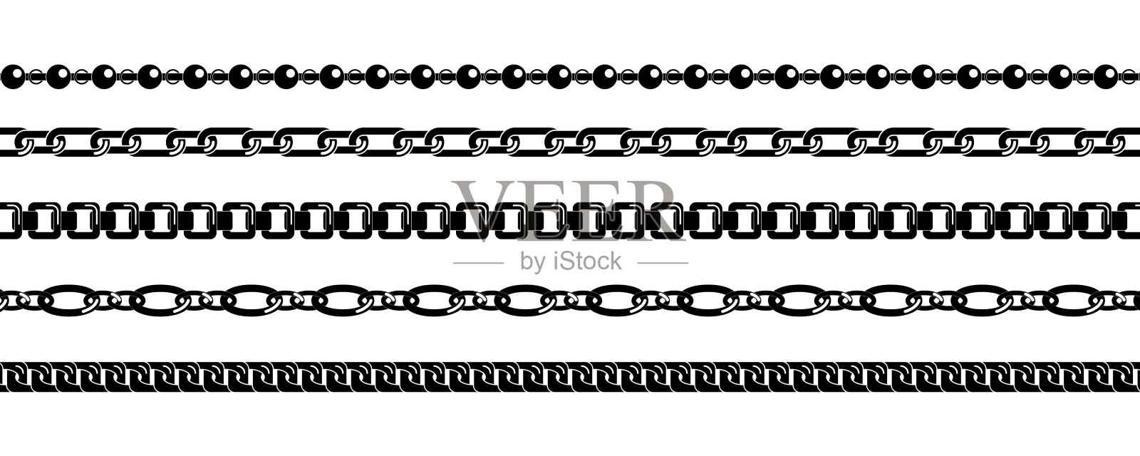 黑链。插画图片素材