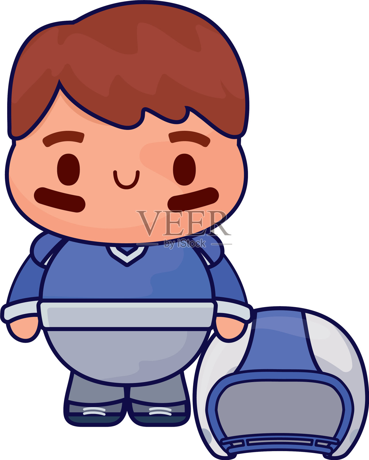 有头盔设计的美国橄榄球运动员设计元素图片