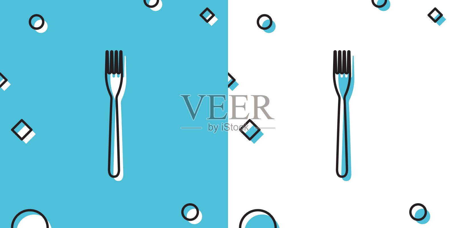 黑叉图标孤立在蓝色和白色的背景。随机动态形状。矢量图插画图片素材