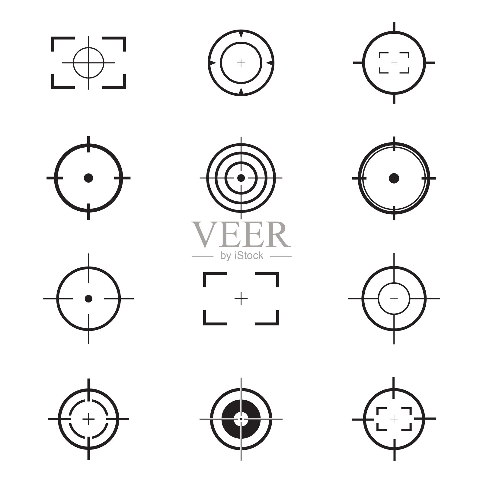 目标图标矢量插图图像图标素材