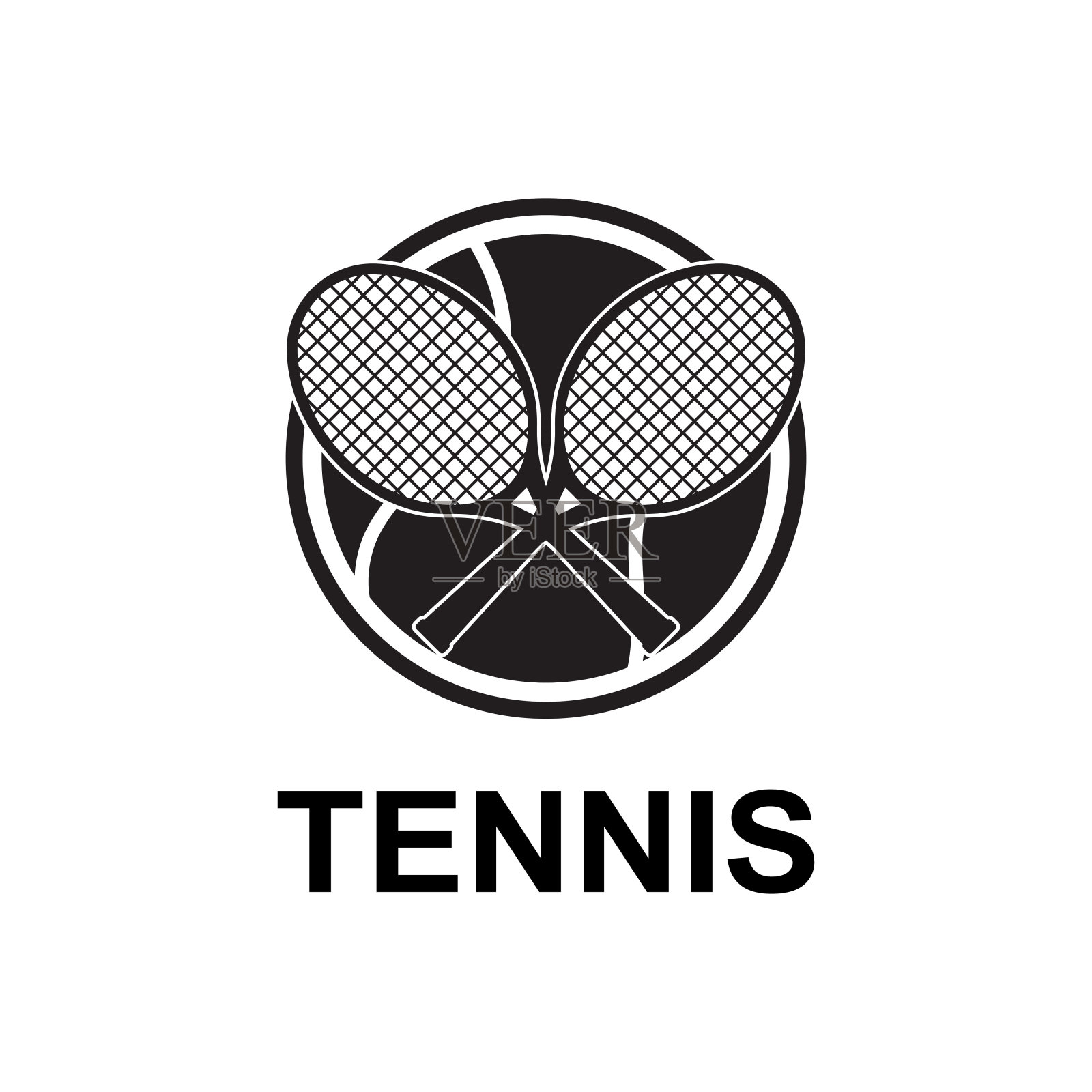 网球标志模板矢量图像设计元素图片