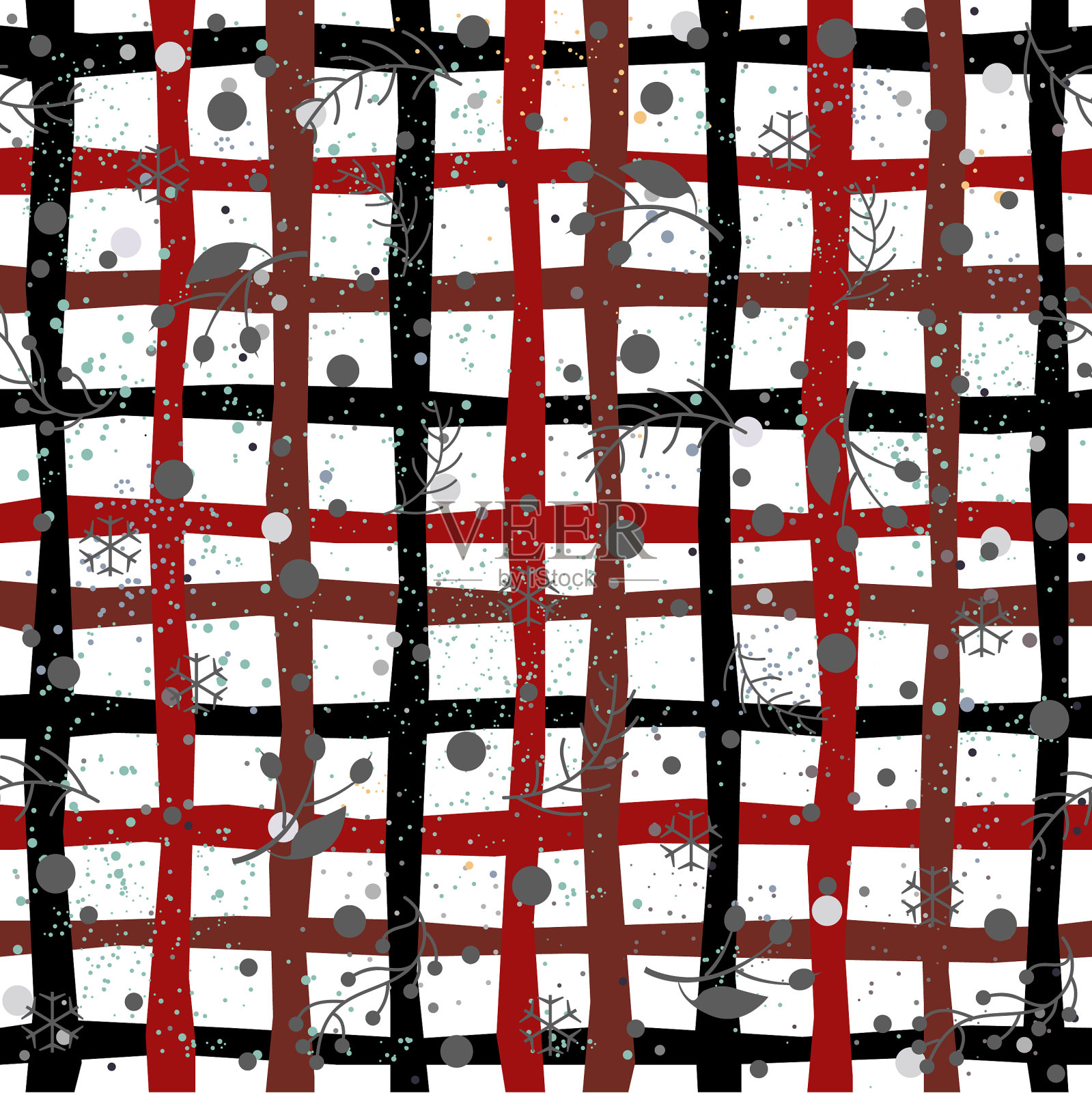 冬天下雪的背景充满了雪和插画图片素材