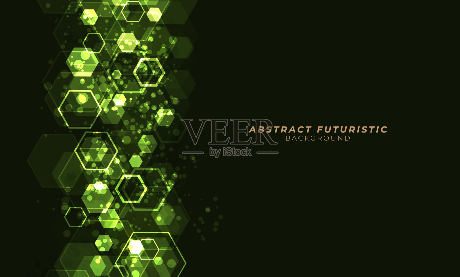 抽象背景与六边形。未来主义背景，抽象艺术墙纸。插画图片素材