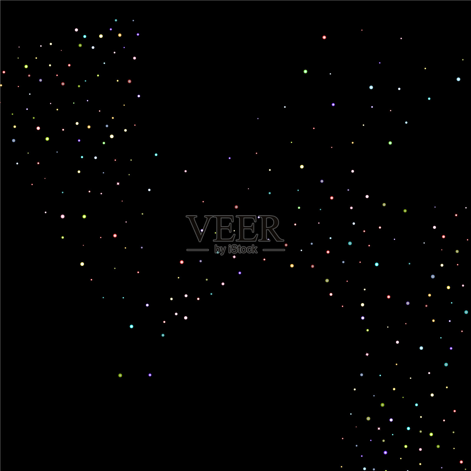 闪光的彩虹全息闪光纸屑插画图片素材