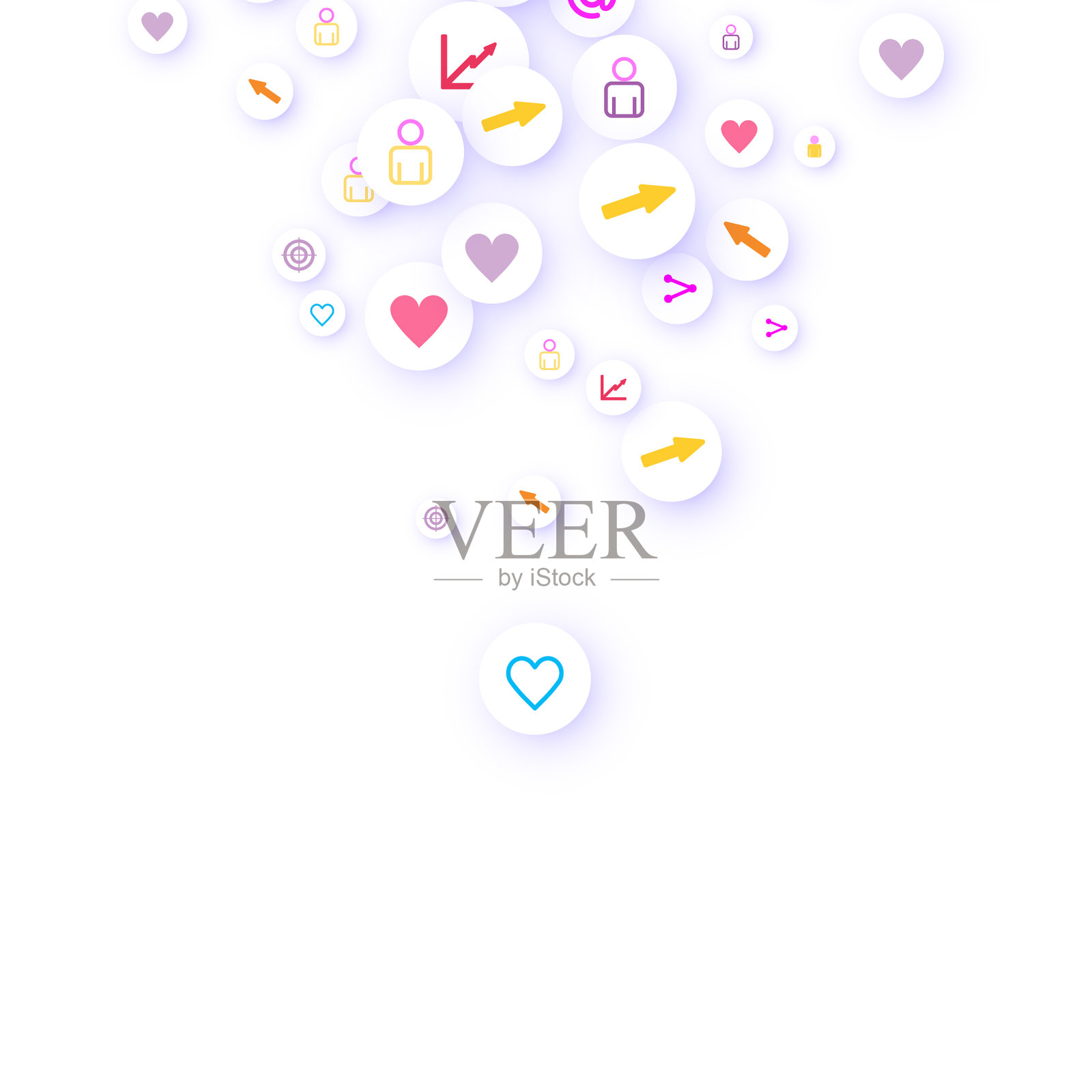 社会化媒体营销传播理念图标素材