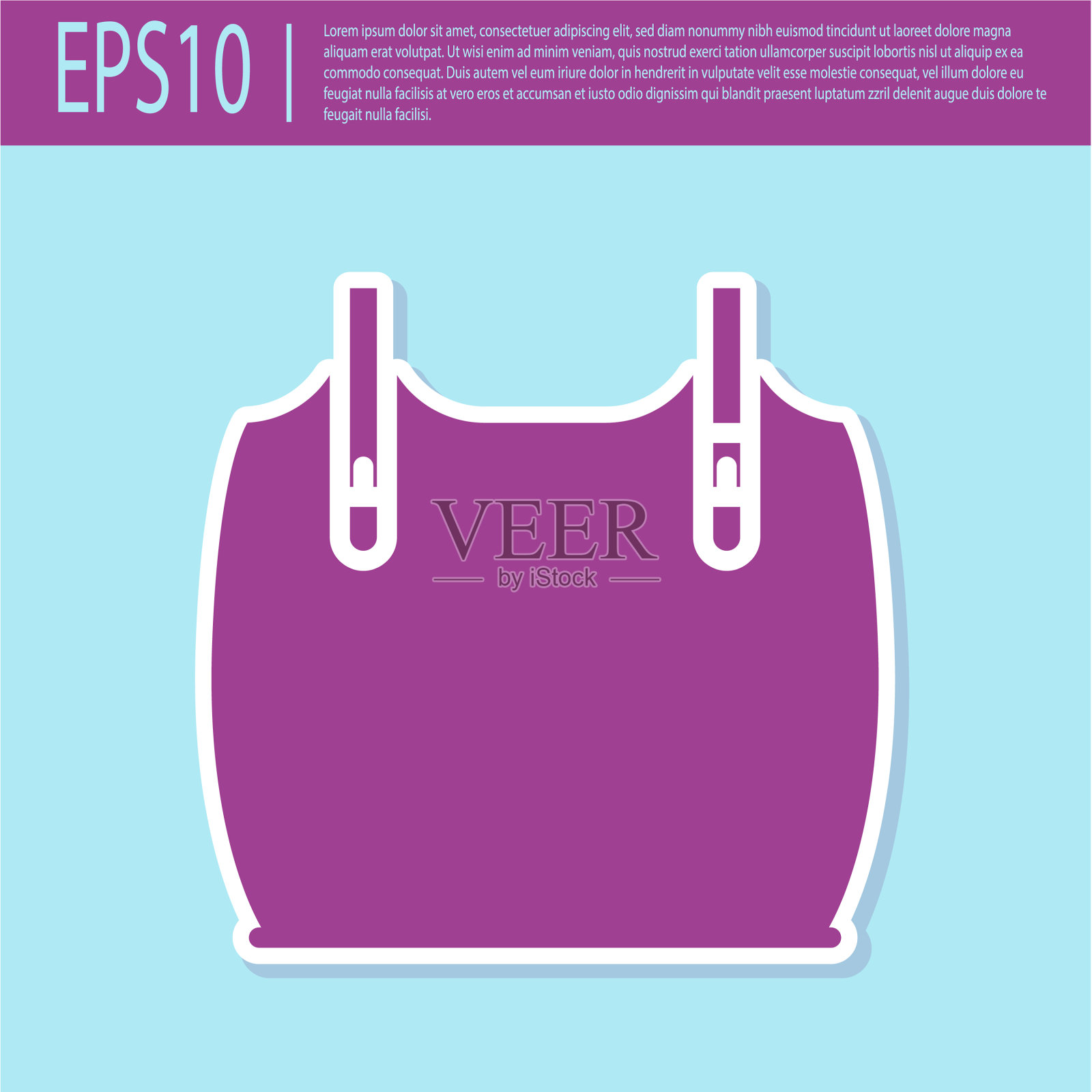 复古紫色体甲图标孤立在绿松石插画图片素材