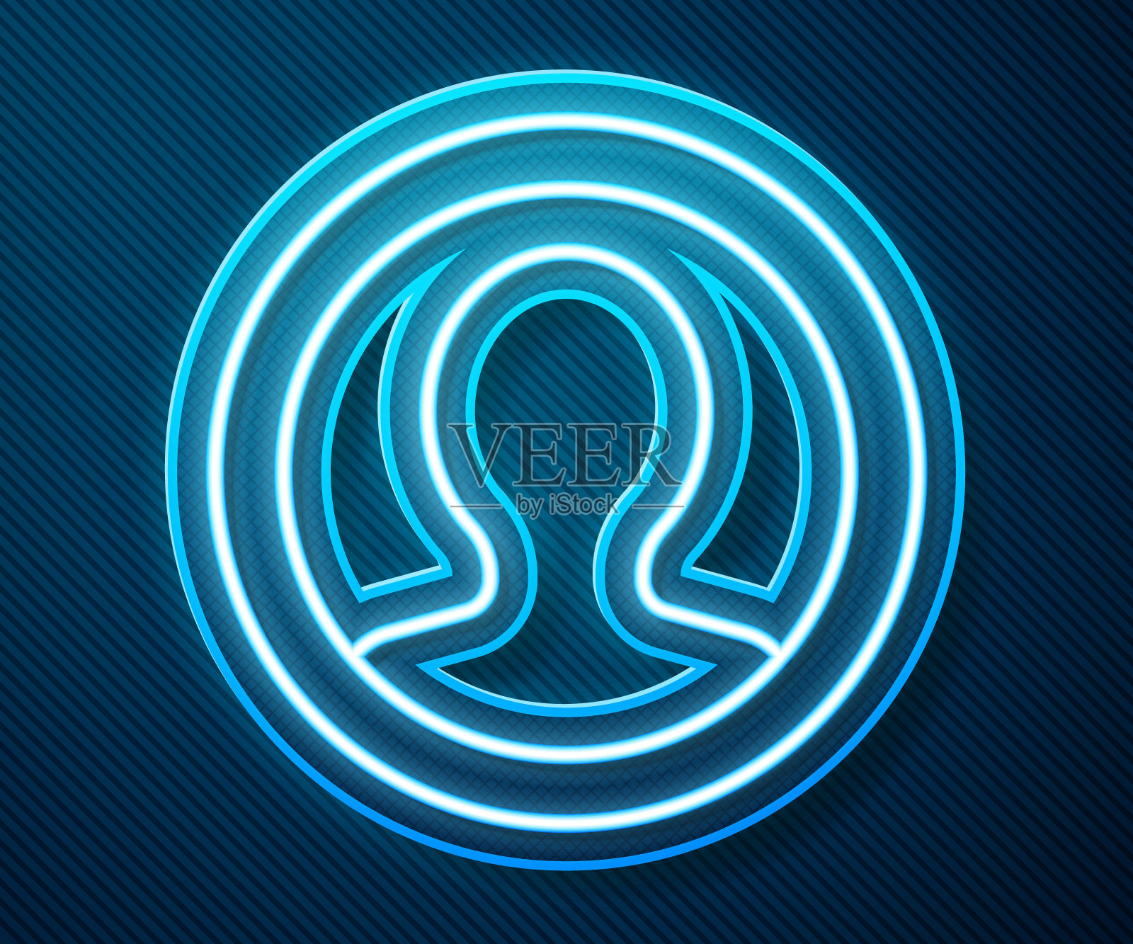 创建帐户屏幕图标，隔离在蓝色背景。矢量图设计元素图片