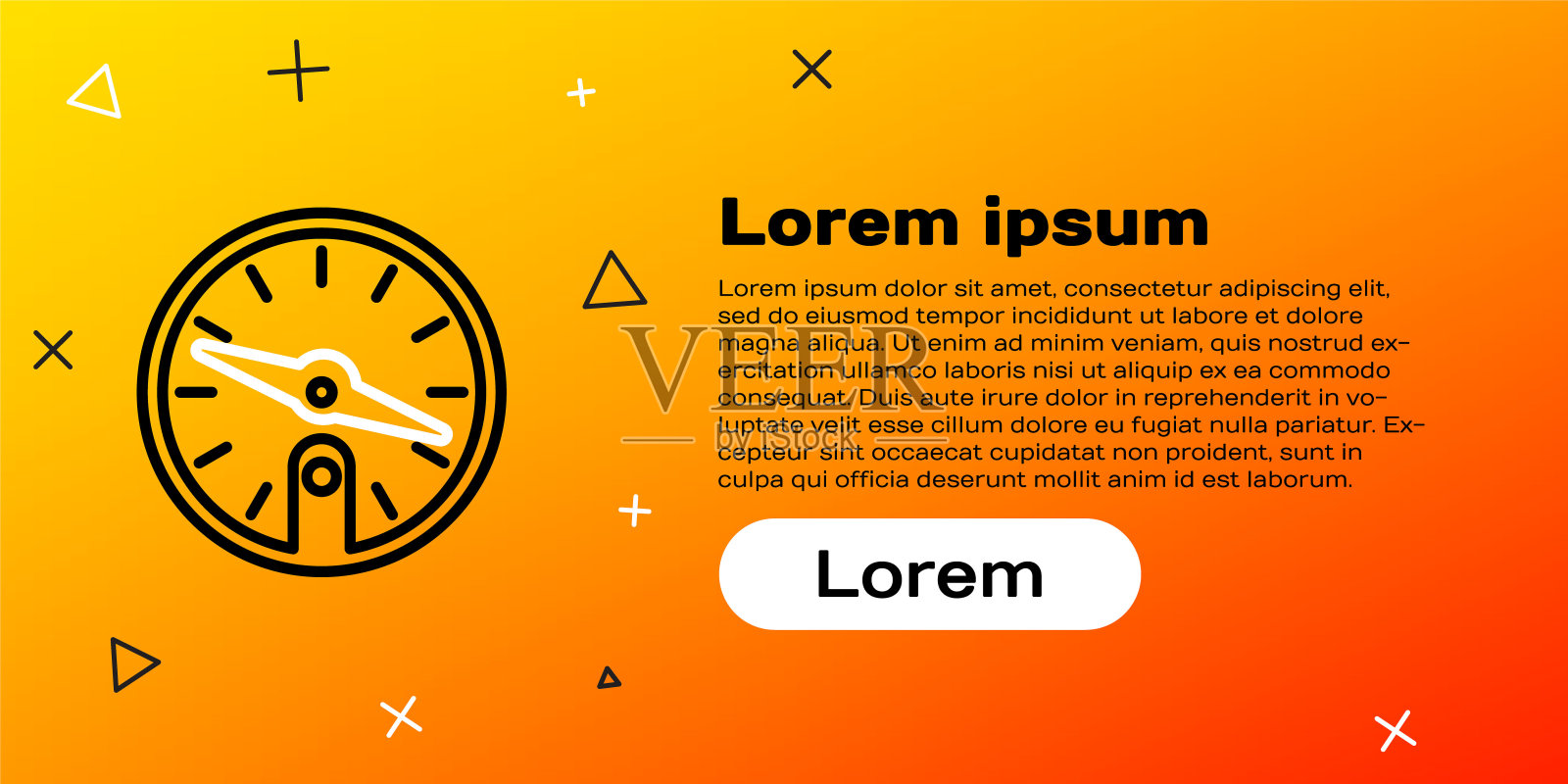 线罗盘图标孤立在黄色背景上。Windrose导航的象征。风向玫瑰图信号。色彩斑斓的轮廓的概念。矢量图插画图片素材