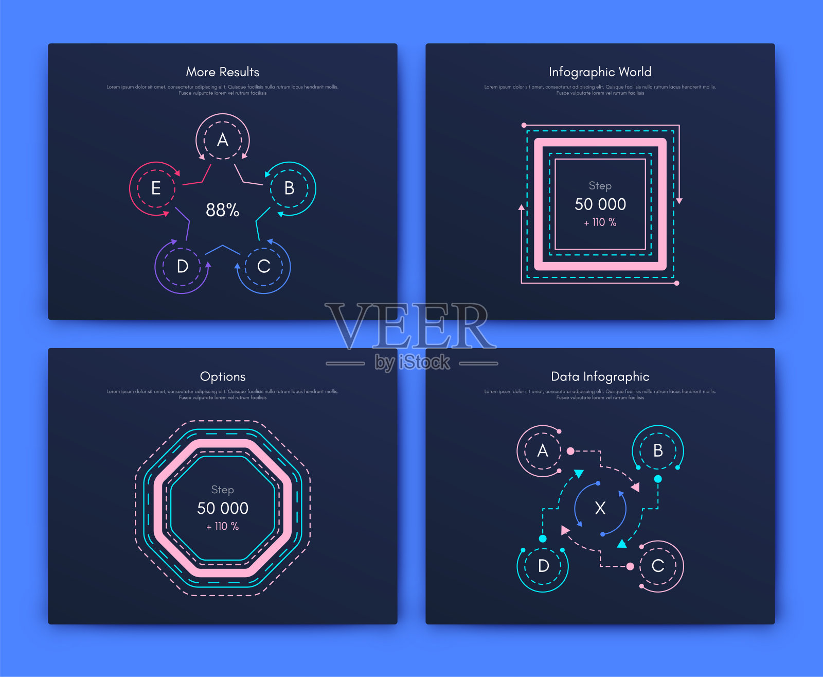 大量的信息图表元素。EPS10。股票向量设计模板素材