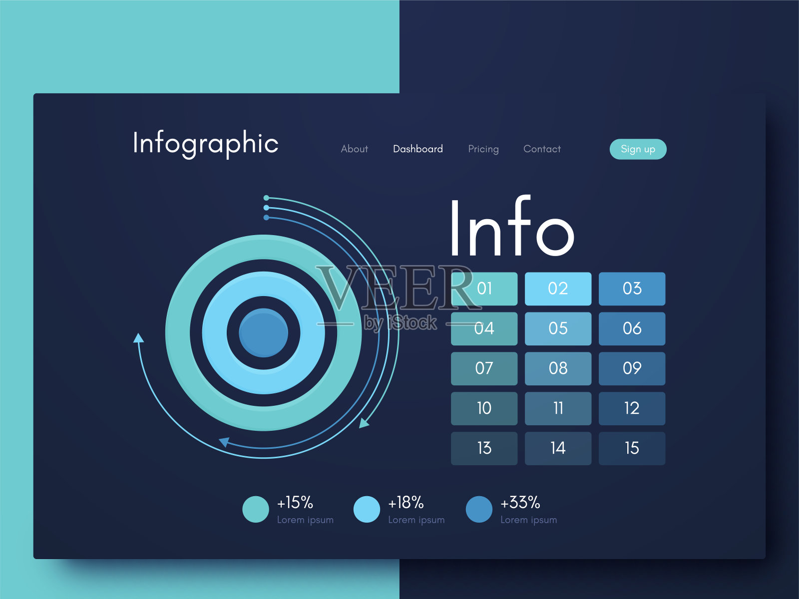 矢量图形信息图。模板创建移动应用程序，工作流布局，图表，横幅，网页设计，商业信息图表报告插画图片素材