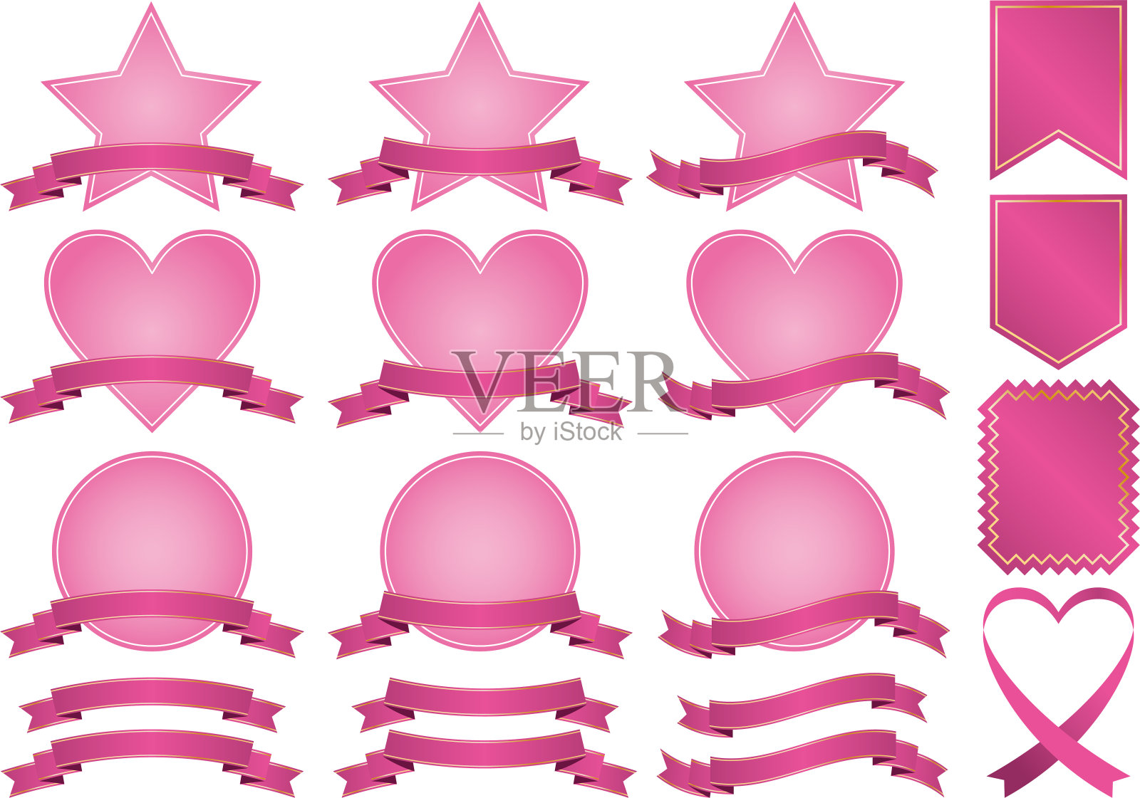 丝带的插图资料收集插画图片素材