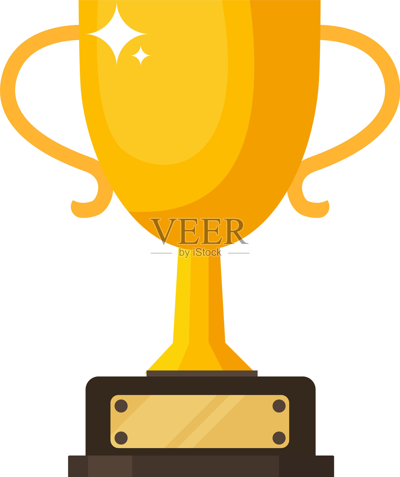 冠军奖杯图标是金杯设计元素图片