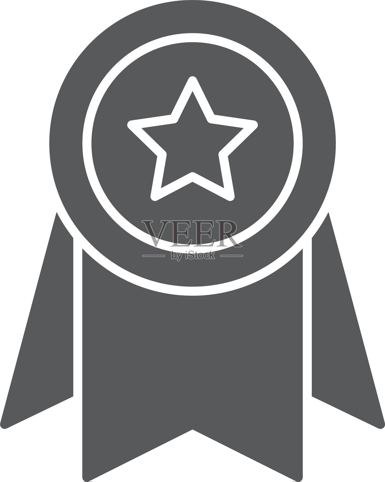 奖励徽章图标设计孤立在白色设计元素图片