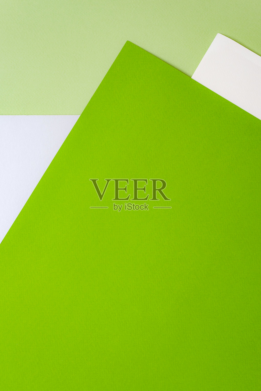 柔和的绿色纸背景，含画框和留白照片摄影图片