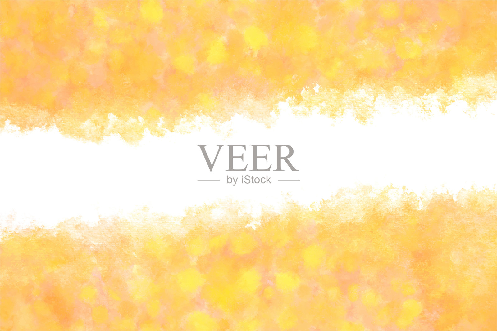 粉彩橙色抽象在垃圾手工画水彩背景，矢量插图插画图片素材