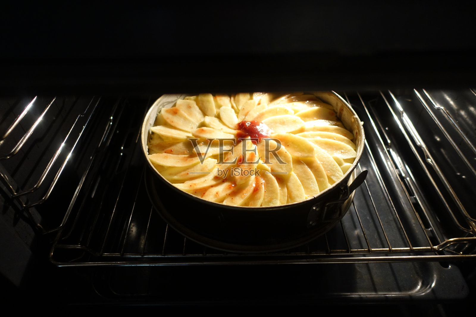 苹果蛋糕照片摄影图片