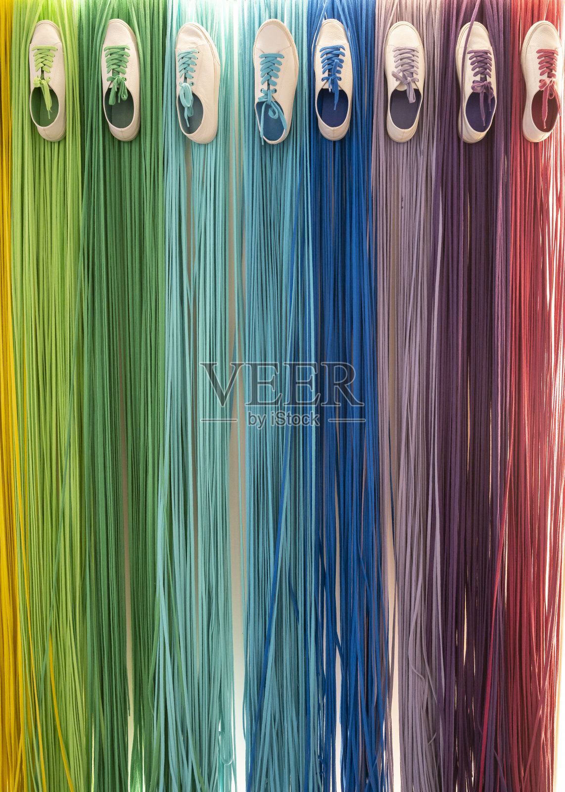 彩色鞋带背景照片摄影图片