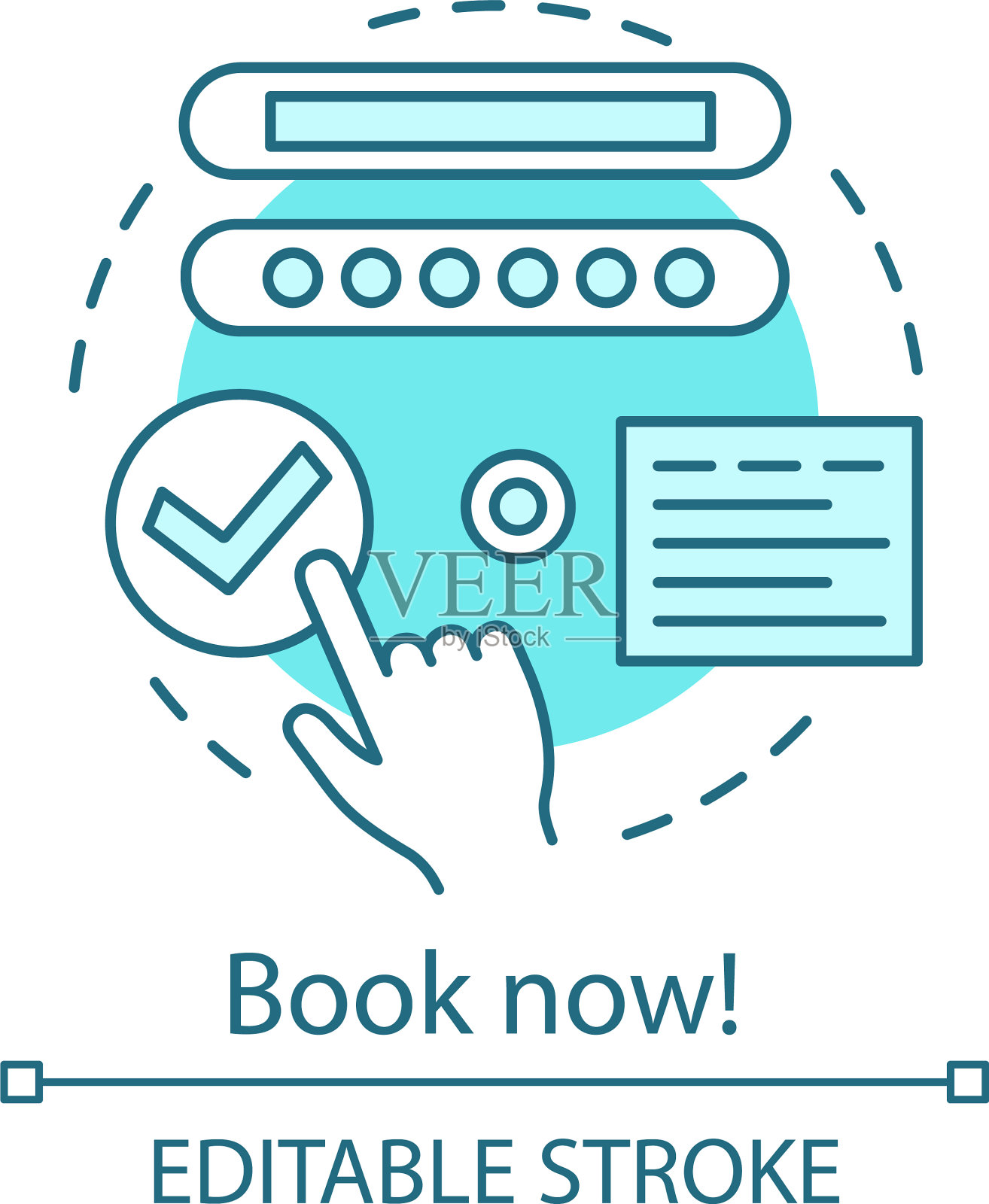 书现在概念图标插画图片素材