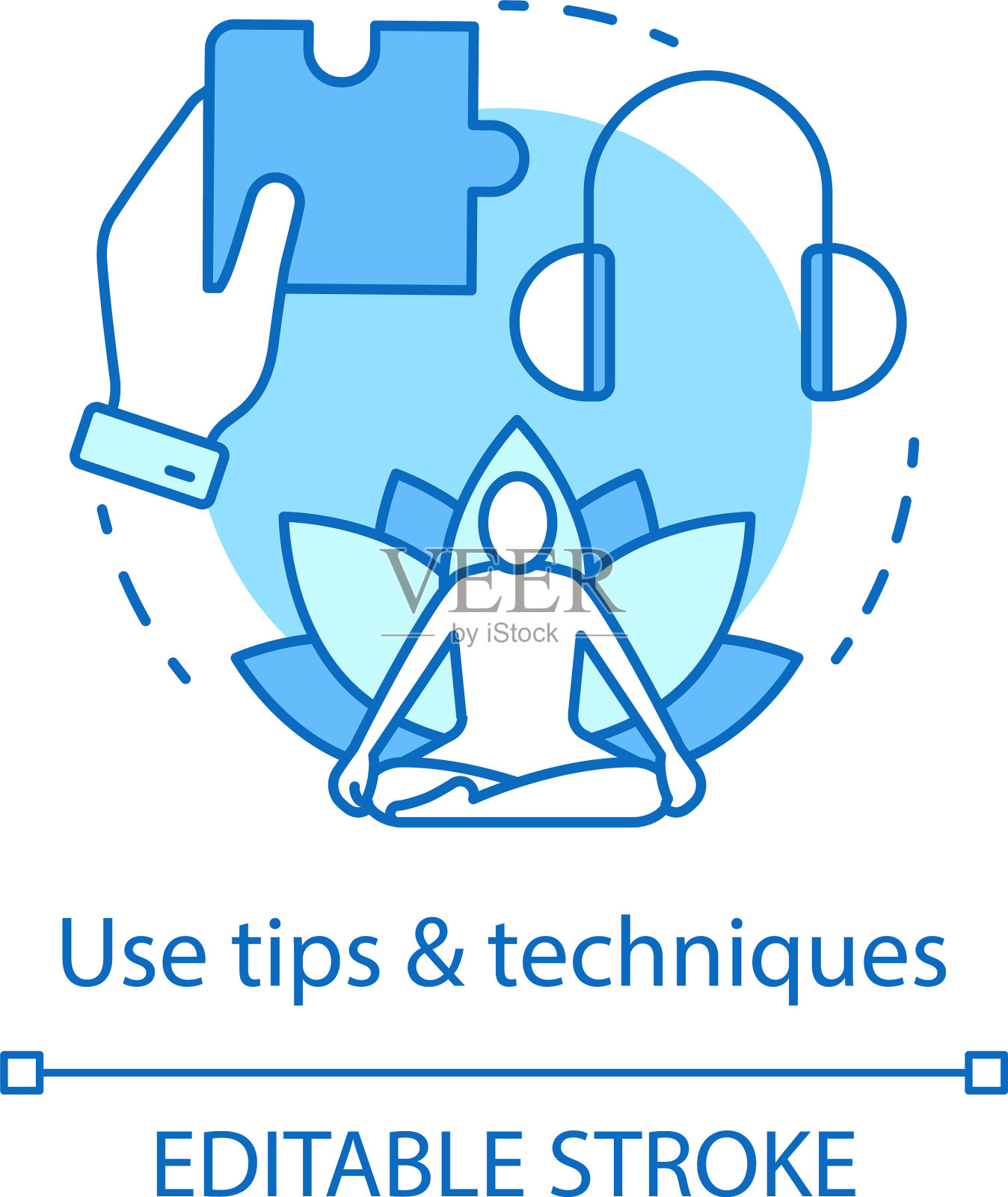 使用提示和技术概念图标插画图片素材