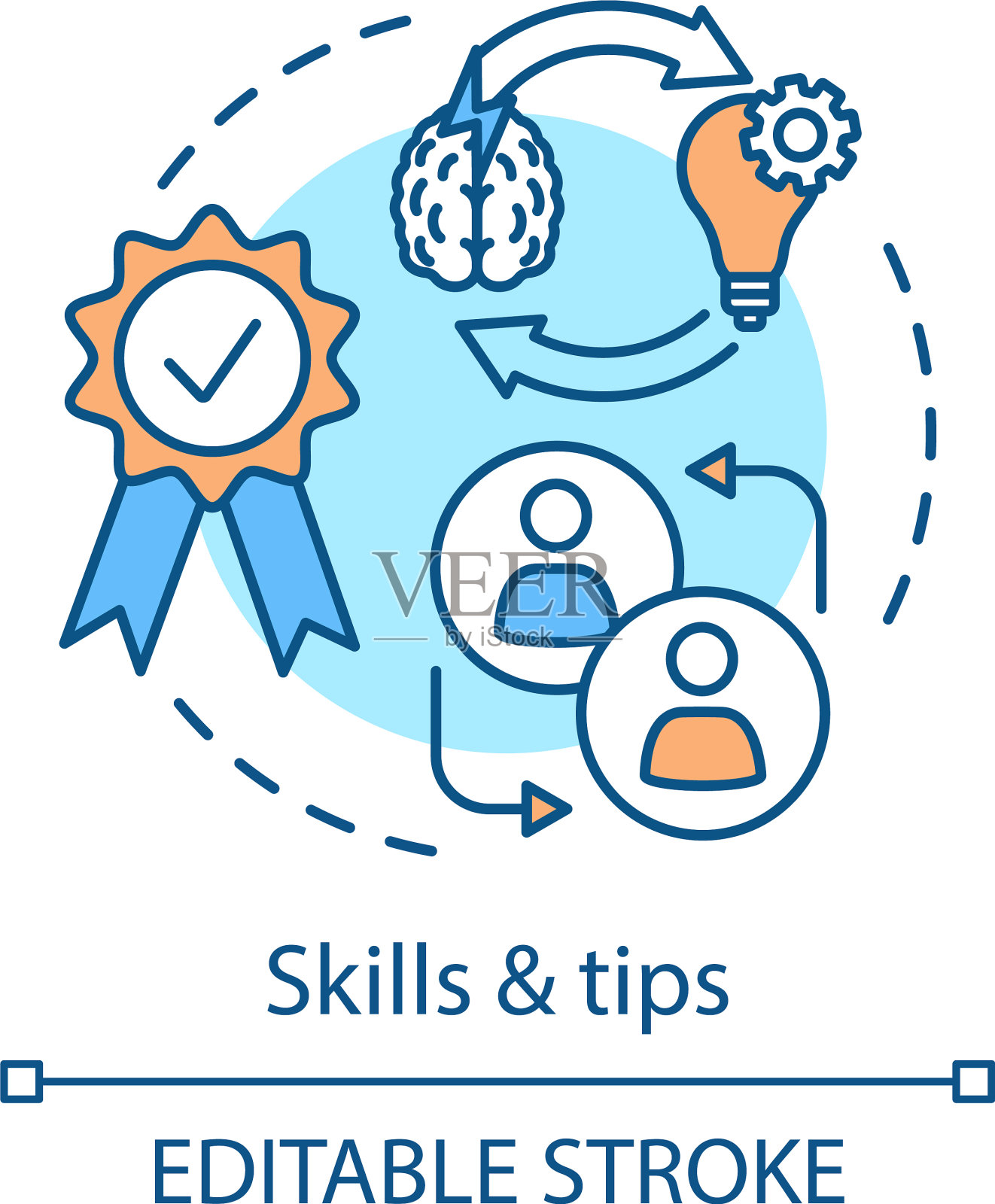 技能和提示概念图标插画图片素材