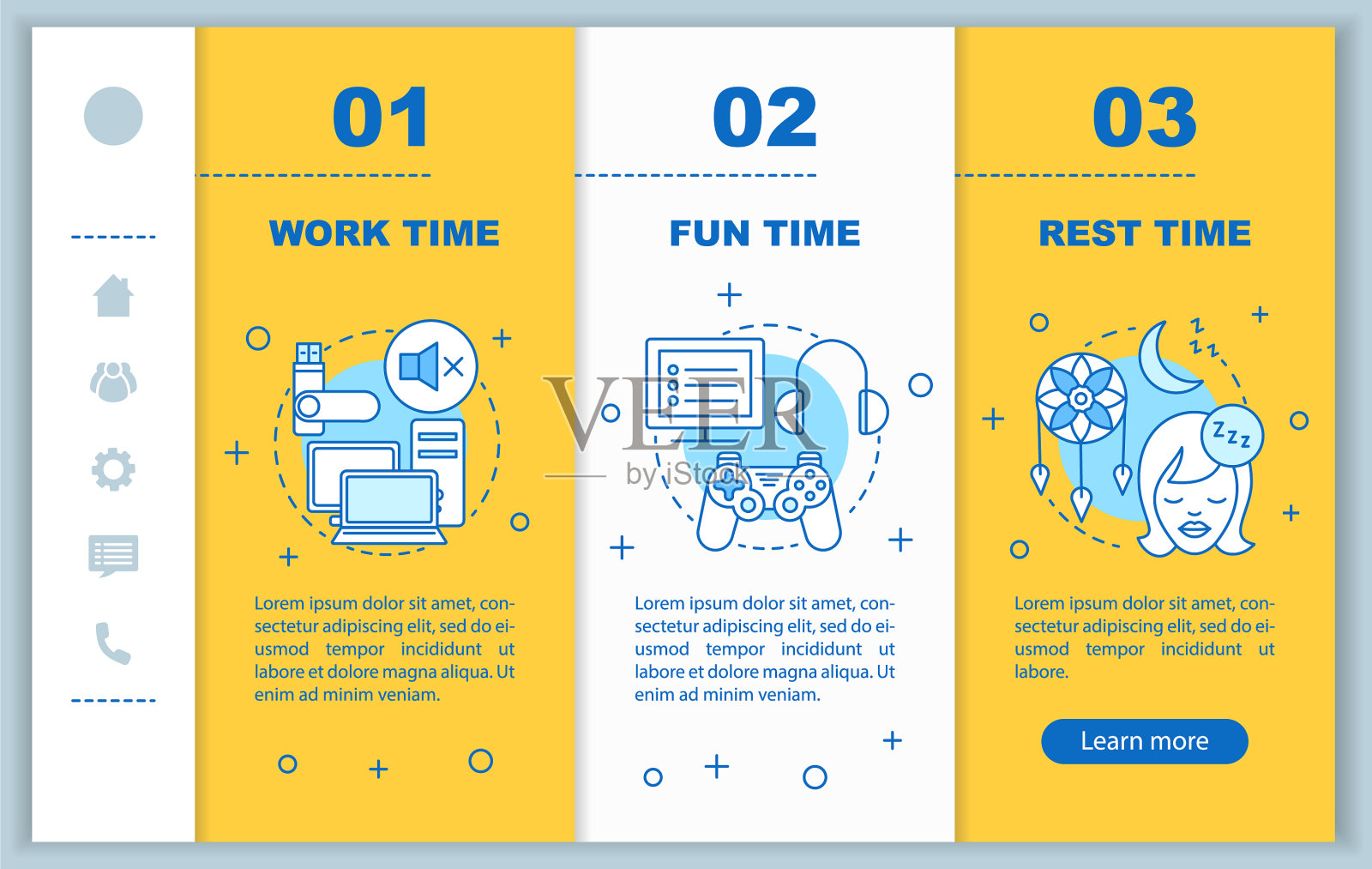 手机网页的时间管理插画图片素材