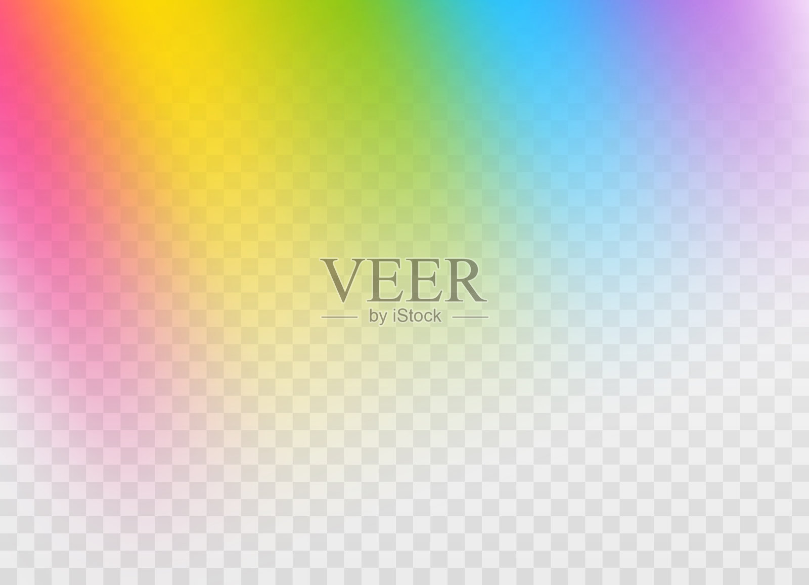 彩虹渐变设计元素上的透明背景插画图片素材