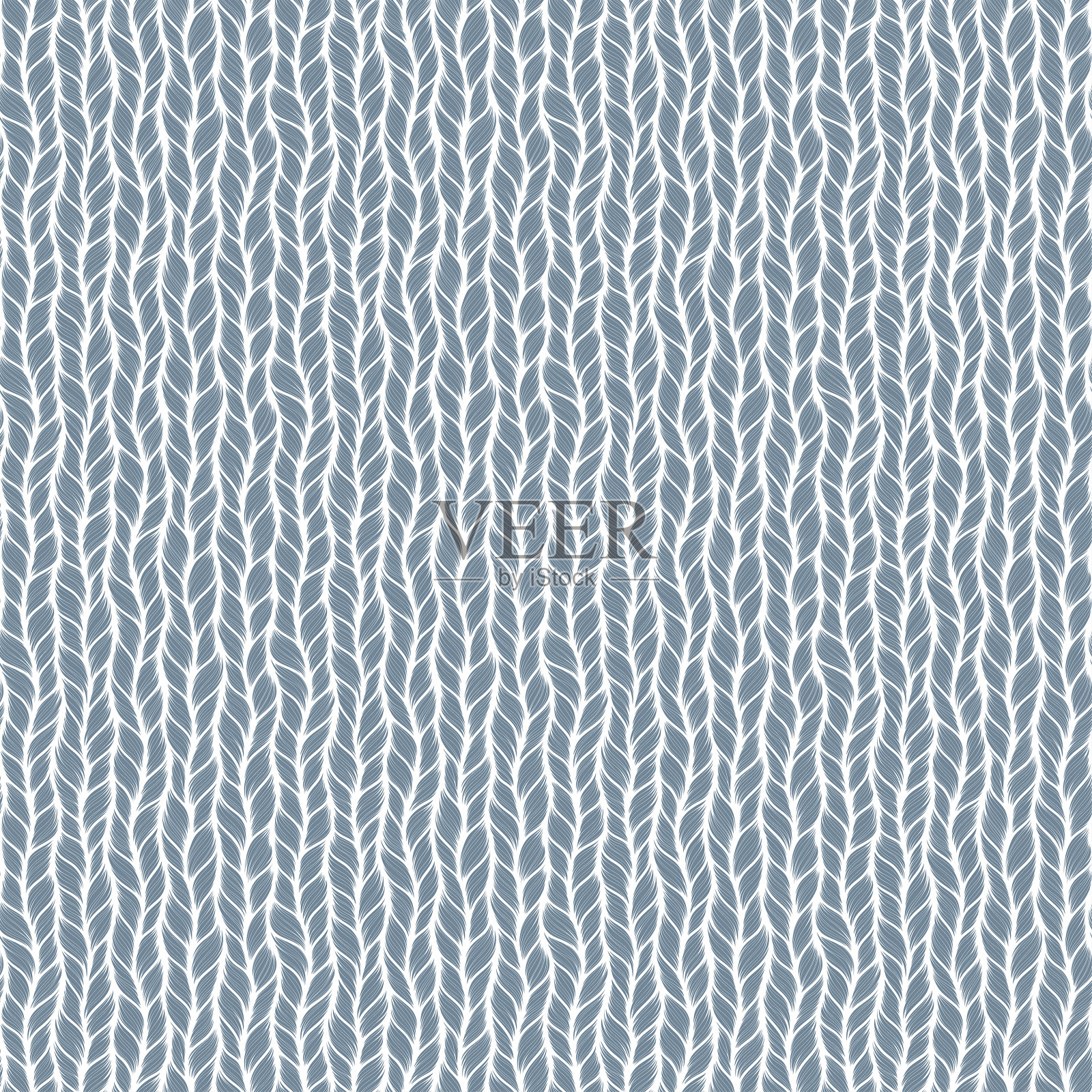 无缝模式与编织的辫子。插画图片素材