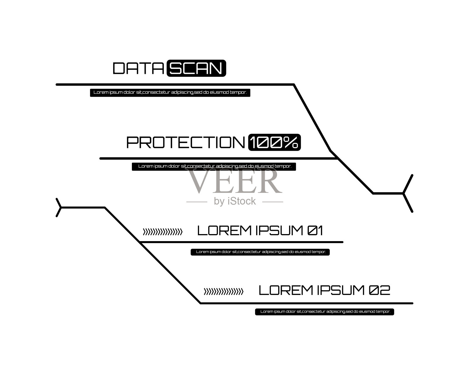 数码插图的编号标题。插画图片素材