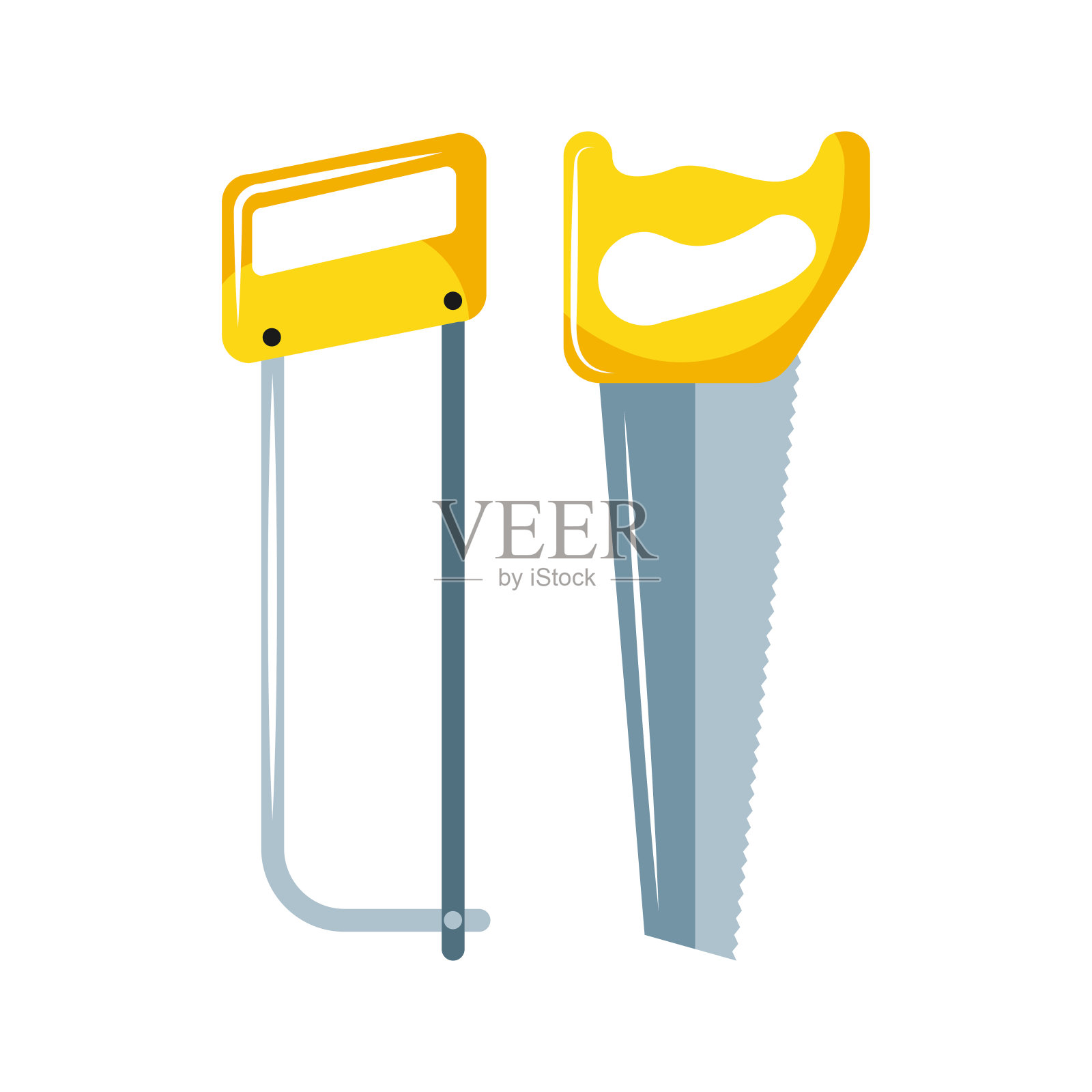 看到工具图标。向量插画图片素材