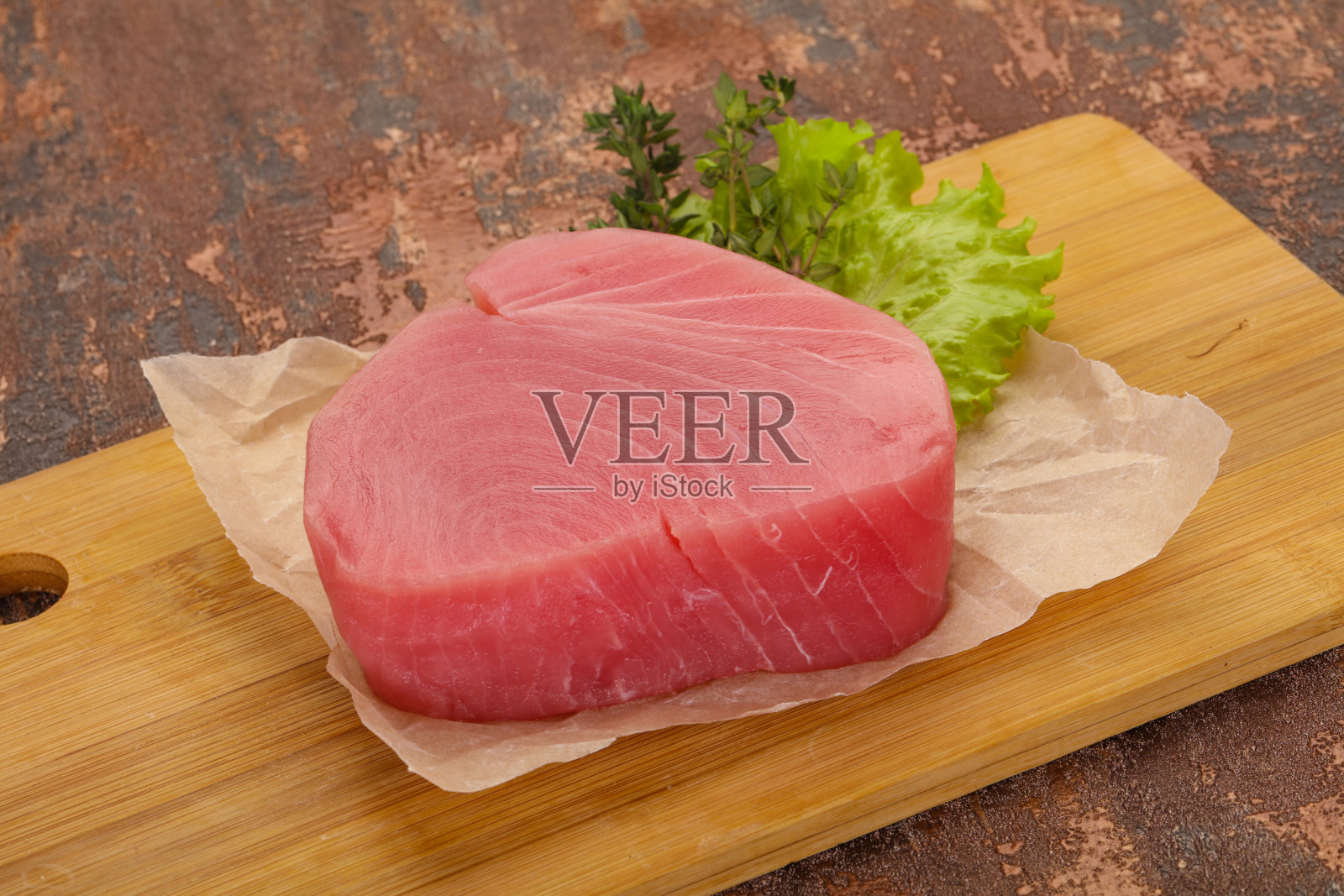 生金枪鱼牛排照片摄影图片