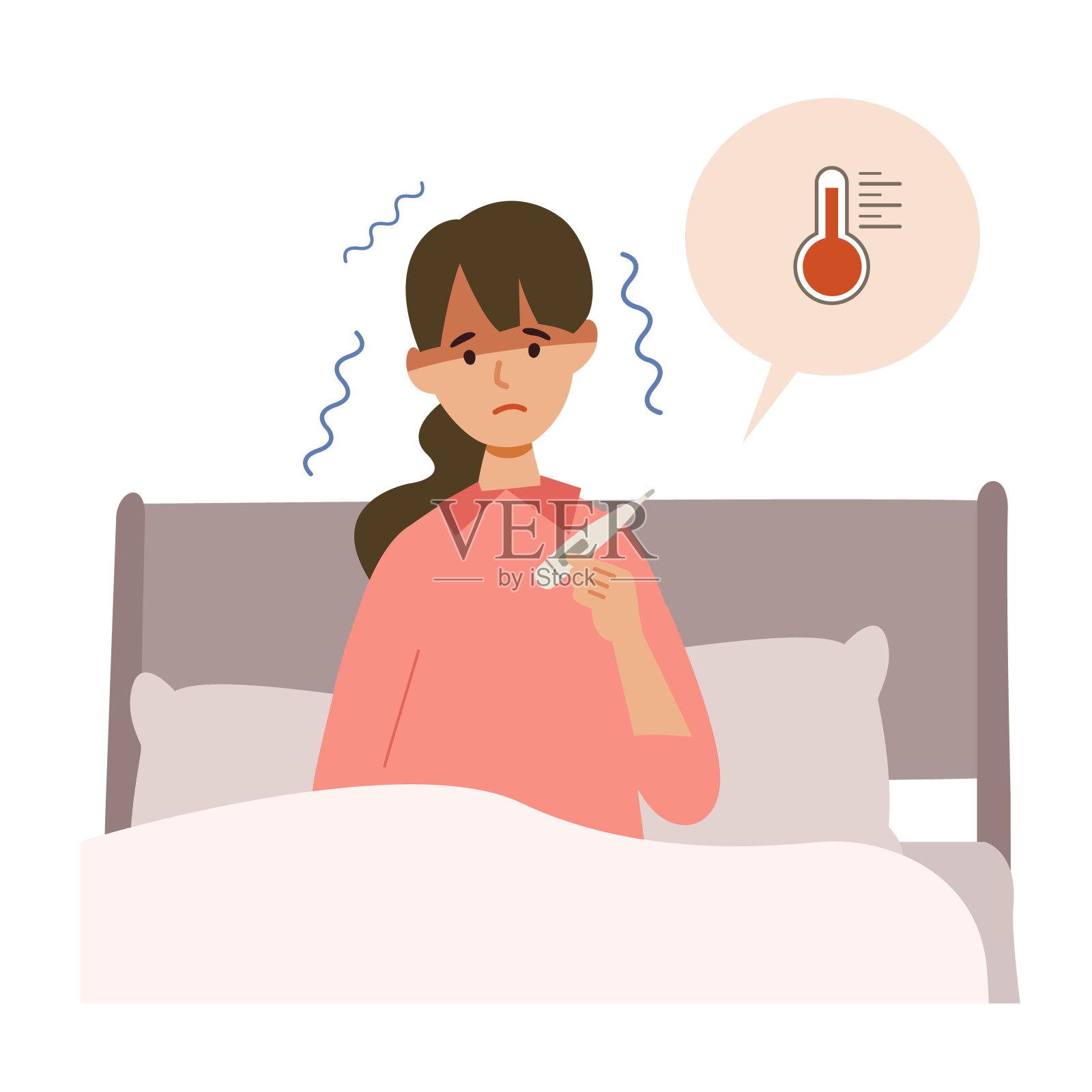 抗击冠状病毒的人的矢量图插画图片素材