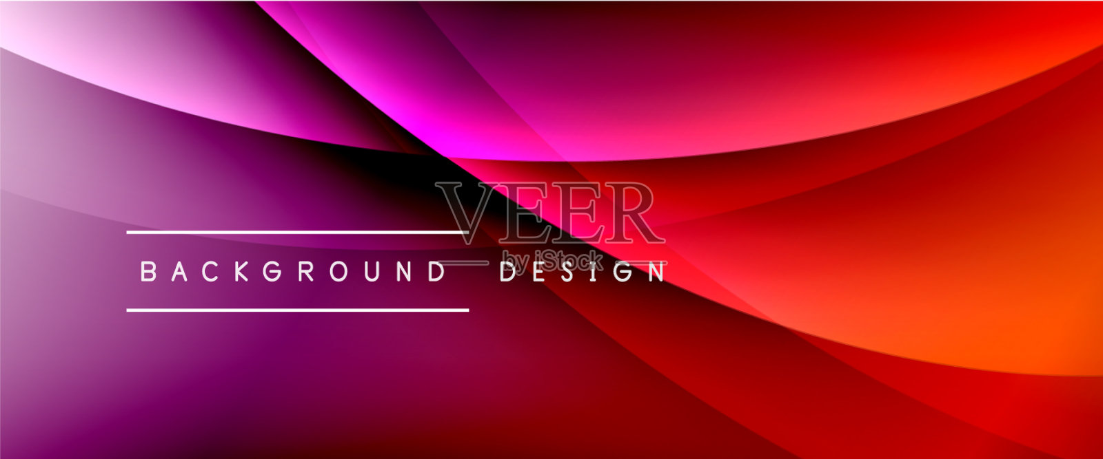 波浪液体风格的线条与阴影和灯光插画图片素材