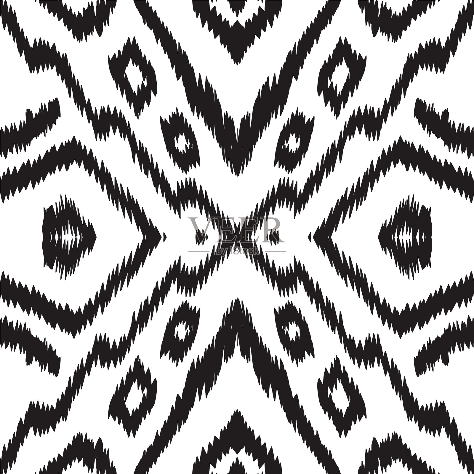 黑白人字形无缝花纹插画图片素材