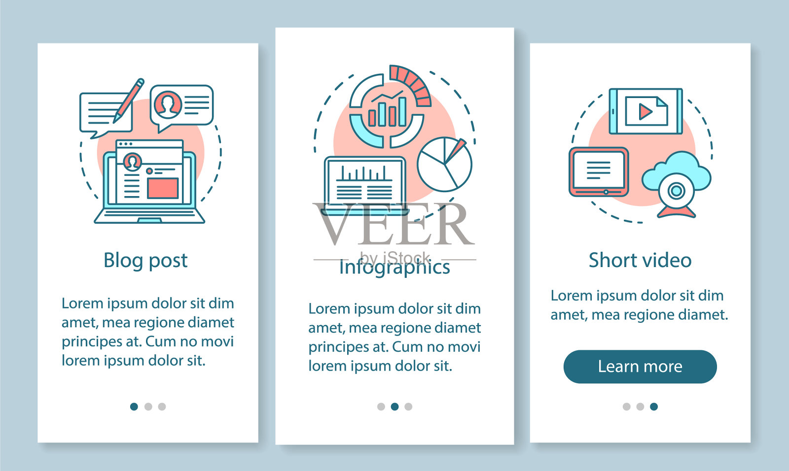 手机应用页面意识内容插画图片素材