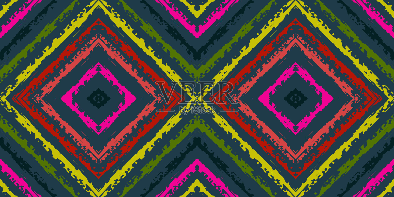 靛蓝抽象shibori无缝图案插画图片素材