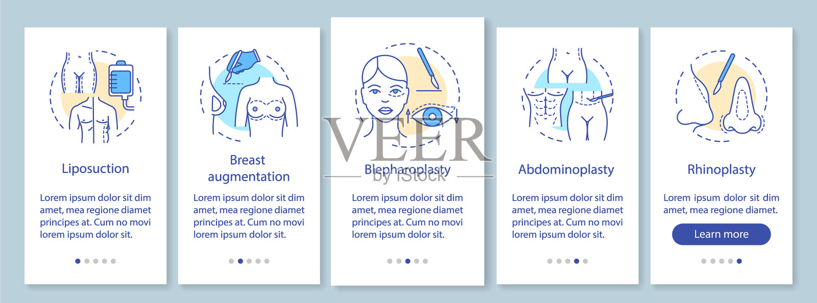 在手机应用程序上进行整形手术插画图片素材