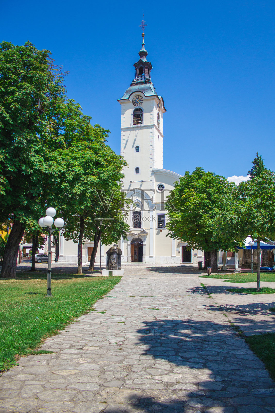 克罗地亚里耶卡的Trsat圣母教堂照片摄影图片